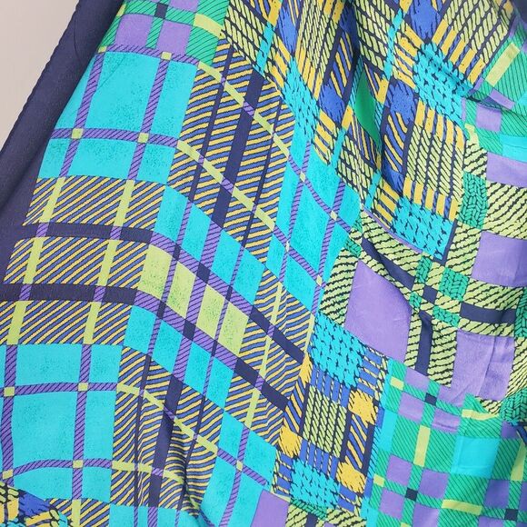 Geometric Printed Silk Scarf (34" x 34") - Picture 6 of 7